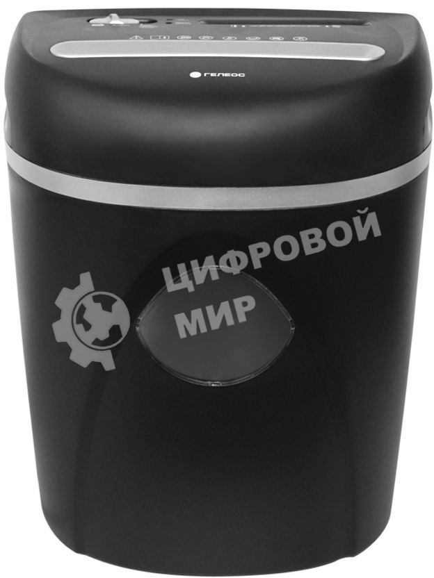 Шредер ГЕЛЕОС Уничтожитель документов УП23-4 DIN P-4 (4 ур-нь секр.), фрагмент 3,9х35мм, 14-16 лист (70г/м2), CD/пл.карты/скрепки/скобы, 23 л.