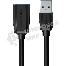 Кабель-удлинитель Vention USB 3.0 AM/AF - 0.5м Black Edition VAS-A45-B050