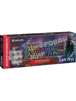 Клавиатура проводная Defender Dark Arts GK-375, USB, черный