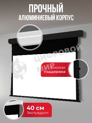 Экран для проектора S'OK Apollo SGPSMT-295x184A-BK бокового натяжения, звукопрозрачный, черный