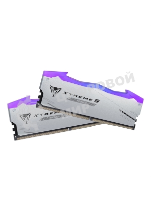 Оперативная память Patriot Viper Xtreme 5, DDR5, 48GB (2x24GB), 6000MHz, CL30, DIMM, с радиаторами, RGB, серебристый