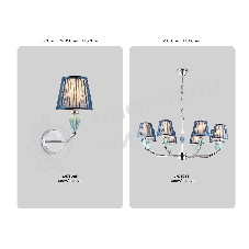 Люстра Ambrella light LH75061/5 CH/DB хром/темно синий E14/5 max 40W D690*810