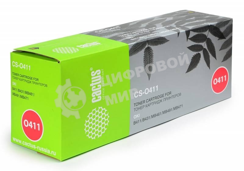 Картридж лазерный Cactus CS-O411 черный (3000 стр.) для для OKI B411/B431