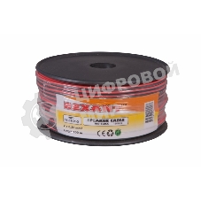 Кабель акустический Rexant 2х0,25 м м², красно-черный, бухта 100 м