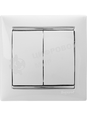 Выключатель Valena двойной выключатель/белый