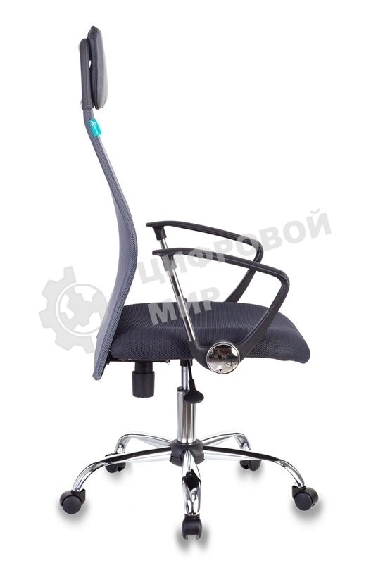 Кресло руководителя Бюрократ KB-6N/SL/DG/TW-12 серый TW-04 TW-12 сетка крестовина хром