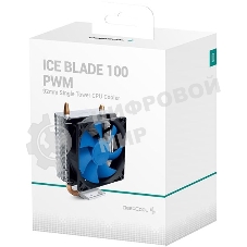 Кулер для процессора DEEPCOOL ICE BLADE 100 PWM 1700 синий, 92 мм, алюминий/медь, 2200 об/мин, 29 дБ, 4 pin, 100 Вт, 135 мм