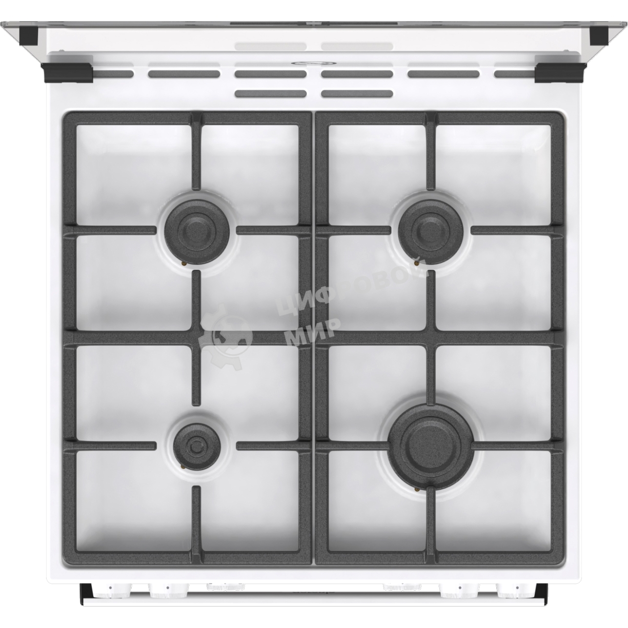 Плита комбинированная Gorenje GK6A20WF белый, конфорок 4 газовых, духовка 65 л, 60 см x 85 см x 60 см