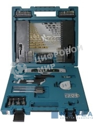 Наборы Makita D-31778 Набор 104шт,отвертка ручн,держ-ль магн,отв.насадки,сверла д\дер,мет,бет,рулетка,ур-нь,зенкер,нож,чем 