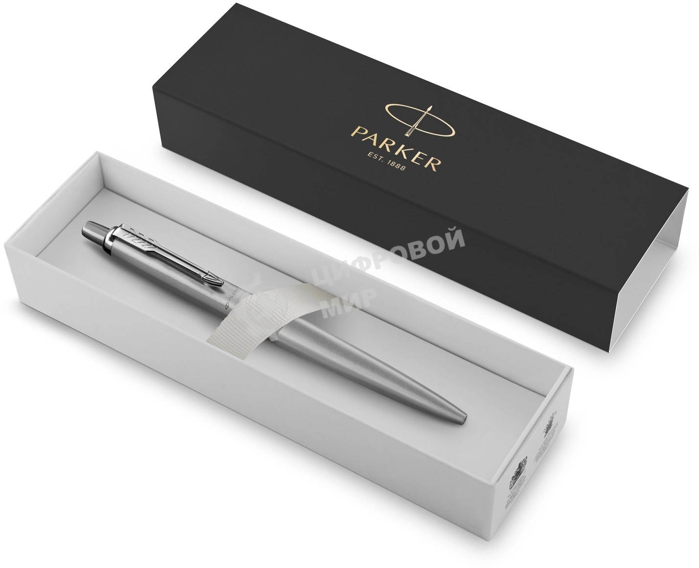Ручка шариковая Parker Jotter Monochrome XL SE20 (CW2122756) Stainless Steel, M, синие чернила, подарочная коробка
