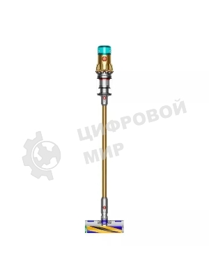Пылесос вертикальный Dyson SV46 V12 Detect Slim Absolute золотистый/серебристый, питание от аккумулятора, 150 Вт, уборка сухая, пылесборник 0.35 л, работа от АКБ max 60 мин