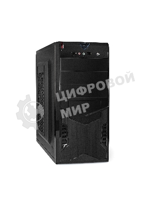 Компьютерный корпус Miditower ExeGate CP-601-UNS450 (ATX, БП UNS450 с вент. 12см, 2*USB, аудио, черный)