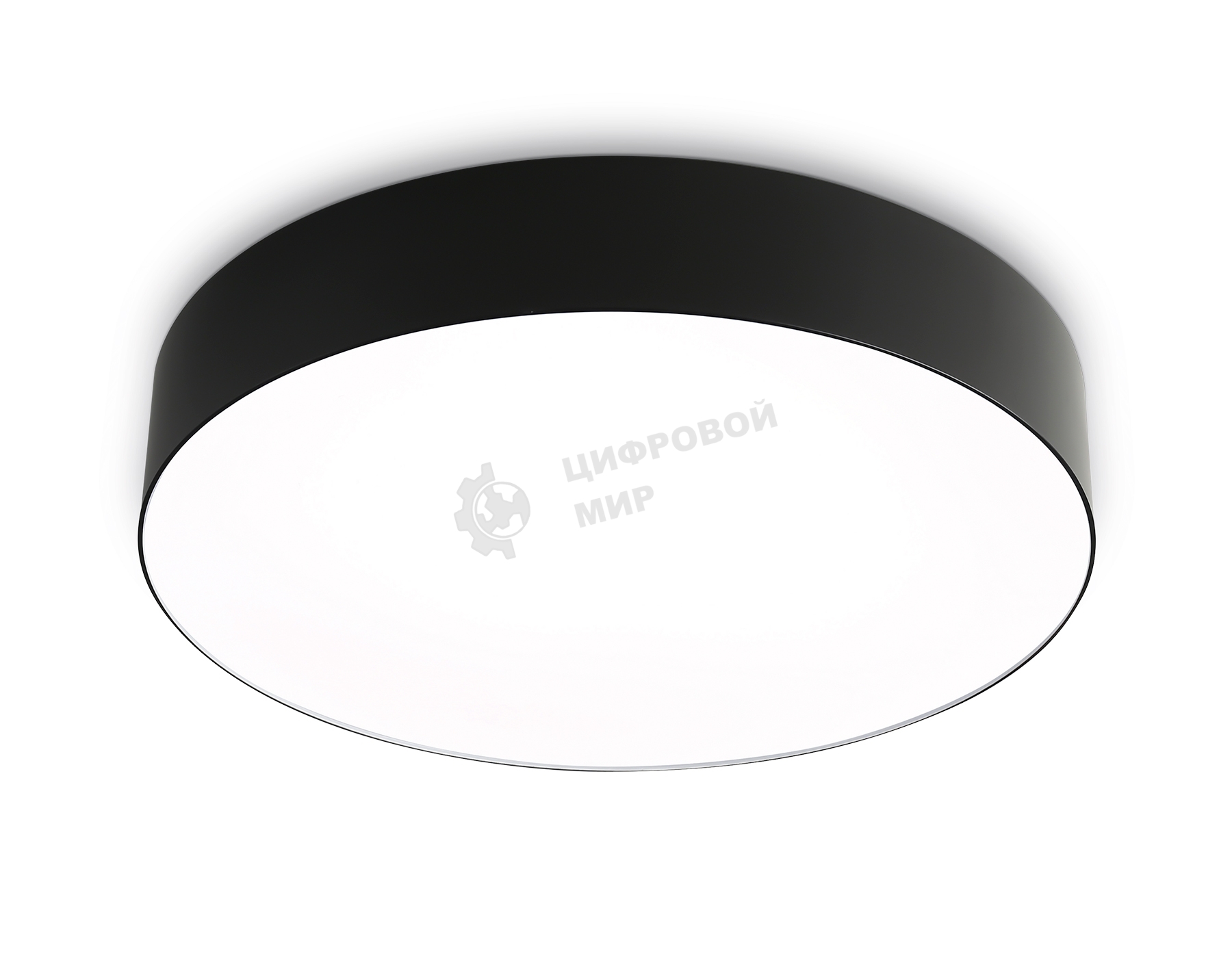 Потолочный светодиодный светильник Ambrella light FZ1360 BK черный IP20 40W 3000-6500K 390*80 (ПДУ ИК)