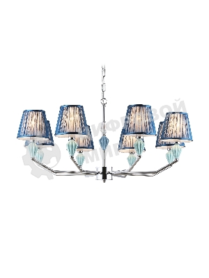 Люстра Ambrella light LH75063/8 CH/DB хром/темно синий E14/8 max 40W D870*810