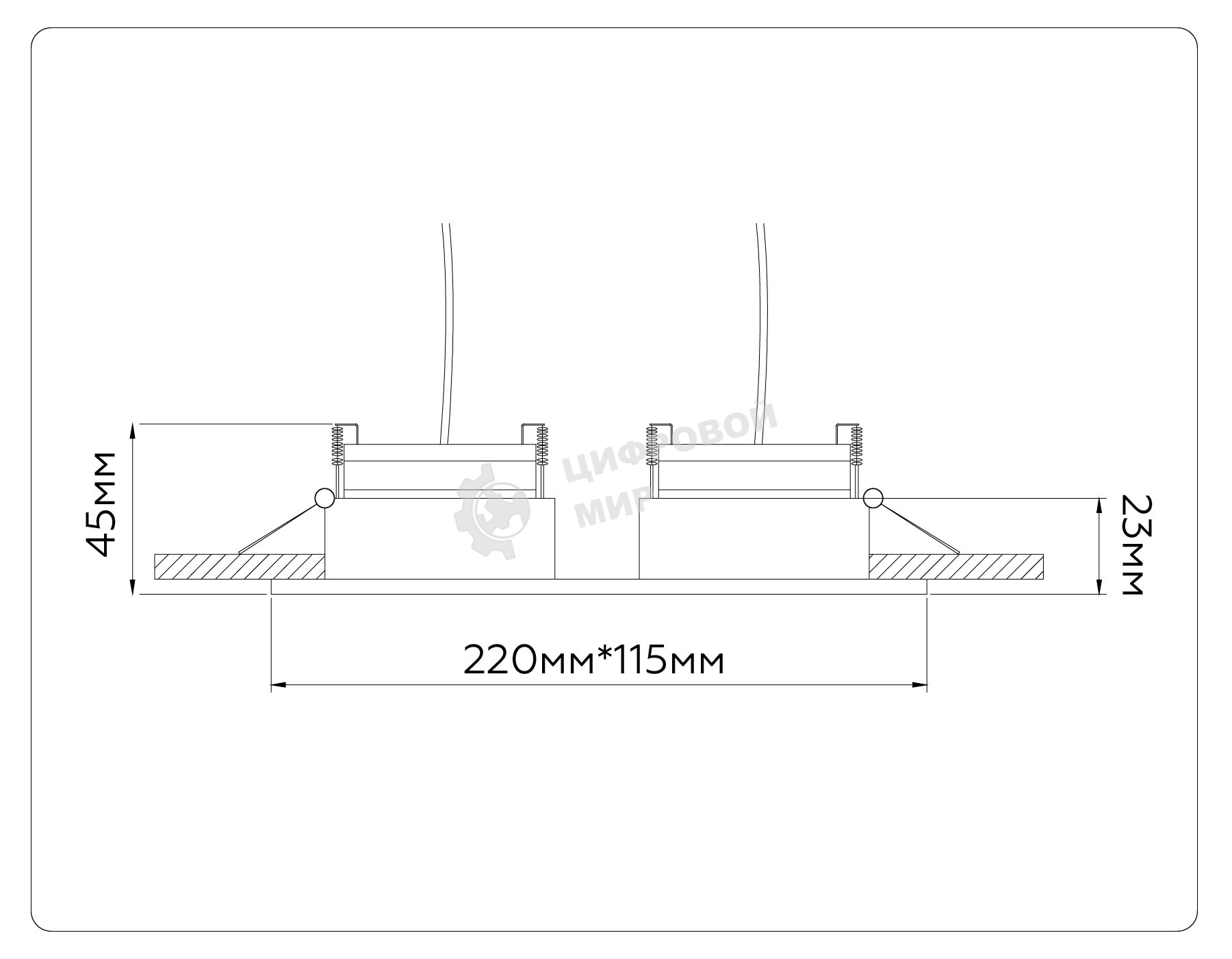 Светильник Ambrella light TN51919/2 WH белый GX53 max 12W 220*115*23