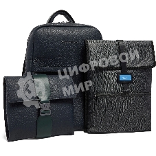Рюкзак Piquadro Materia CA7262W151/BLUVE синий/зеленый натур.кожа
