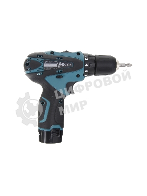 Дрель-шуруповерт Makita DF330DWE, 10,8 В, 1,3 Ач, 24 Нм, щеточный