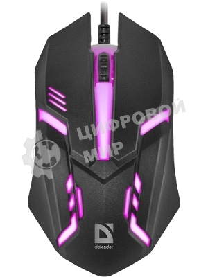 Мышь проводная Defender Hit MB-550 черный, 1600 dpi, USB, кнопки - 4