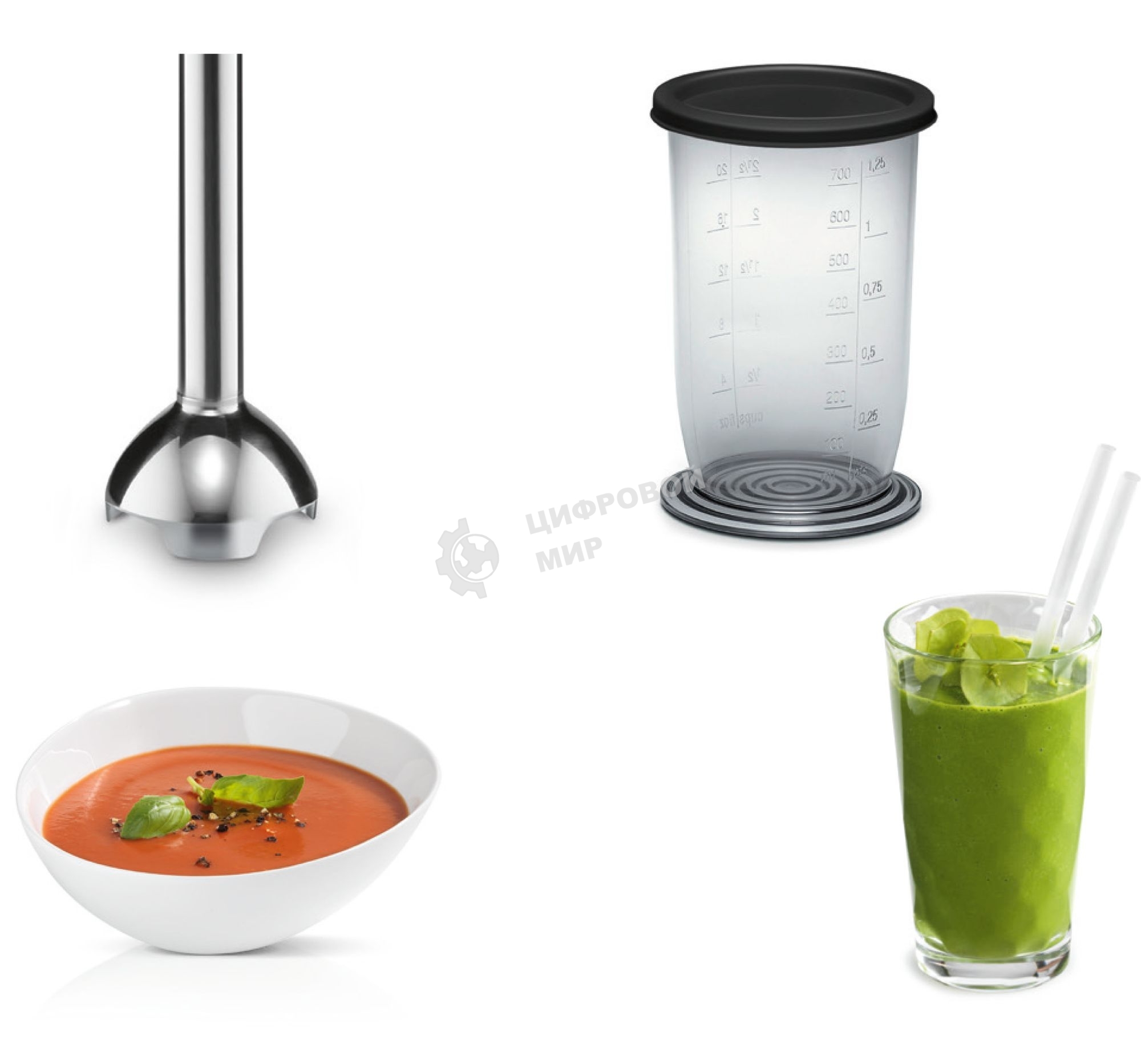 Блендер Bosch MSM2610B, погружной, черный