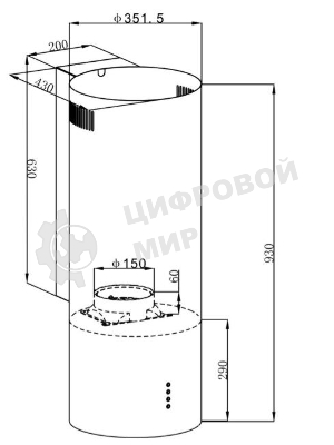Вытяжка Maunfeld LEE WALL 35 БЕЛЫЙ