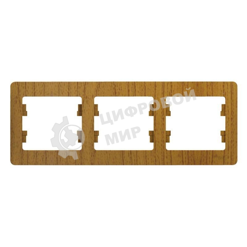 Рамка 3-м Glossa горизонт. дер. дуб SchE GSL000503