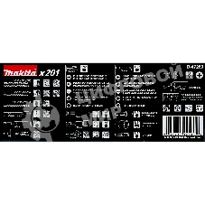 Набор инструментов MAKITA D-47260  201шт держ маг отв.насадки сверла д\дер мет бет перьевые ключи   