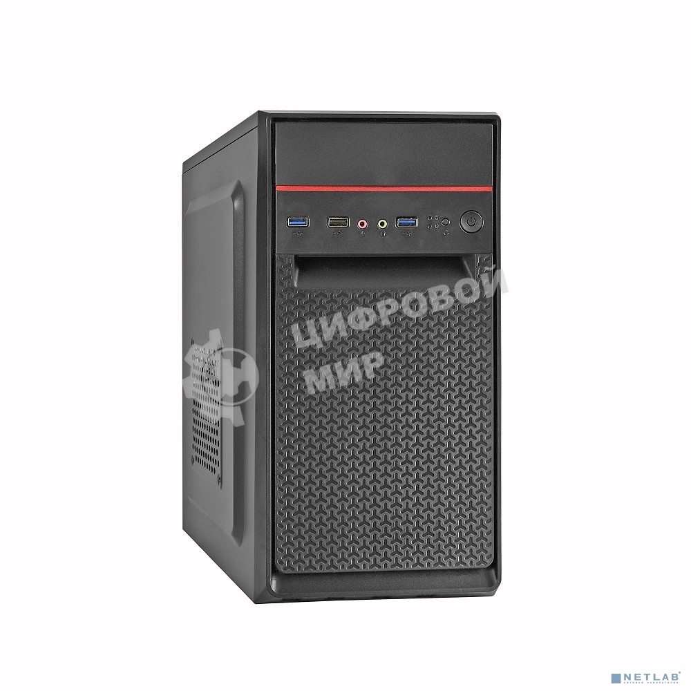 Компьютерный корпус ExeGate EX283061RUS Minitower ExeGate BAA-107U Black, mATX, (AAA350, 80мм), 1хUSB+2хUSB 3.0, Audio