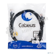 Патч-корд Cabeus, Cat.5e, неэкр., U/UTP, RJ45/RJ45, LSZH, AWG24, 2м, черный