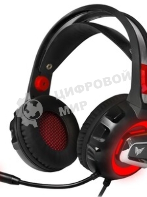 Гарнитура Crown CMGH-3000 чёрный/красный, проводная, подсветка
