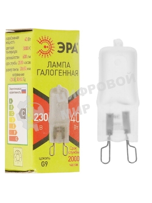 Лампа галогенная ЭРА G9-JCD-40-230V-Cl(100/1000/35000)