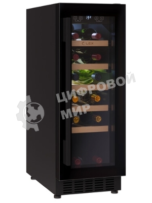 Винный шкаф LEX LWD3020BL черный, 56 л, 1 отсек, 20 бут.