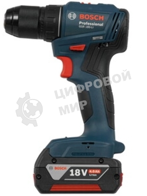 Дрель-шуруповерт Bosch GSR 185-LI, 18 В, 2 Ач, 50 Нм, бесщеточный