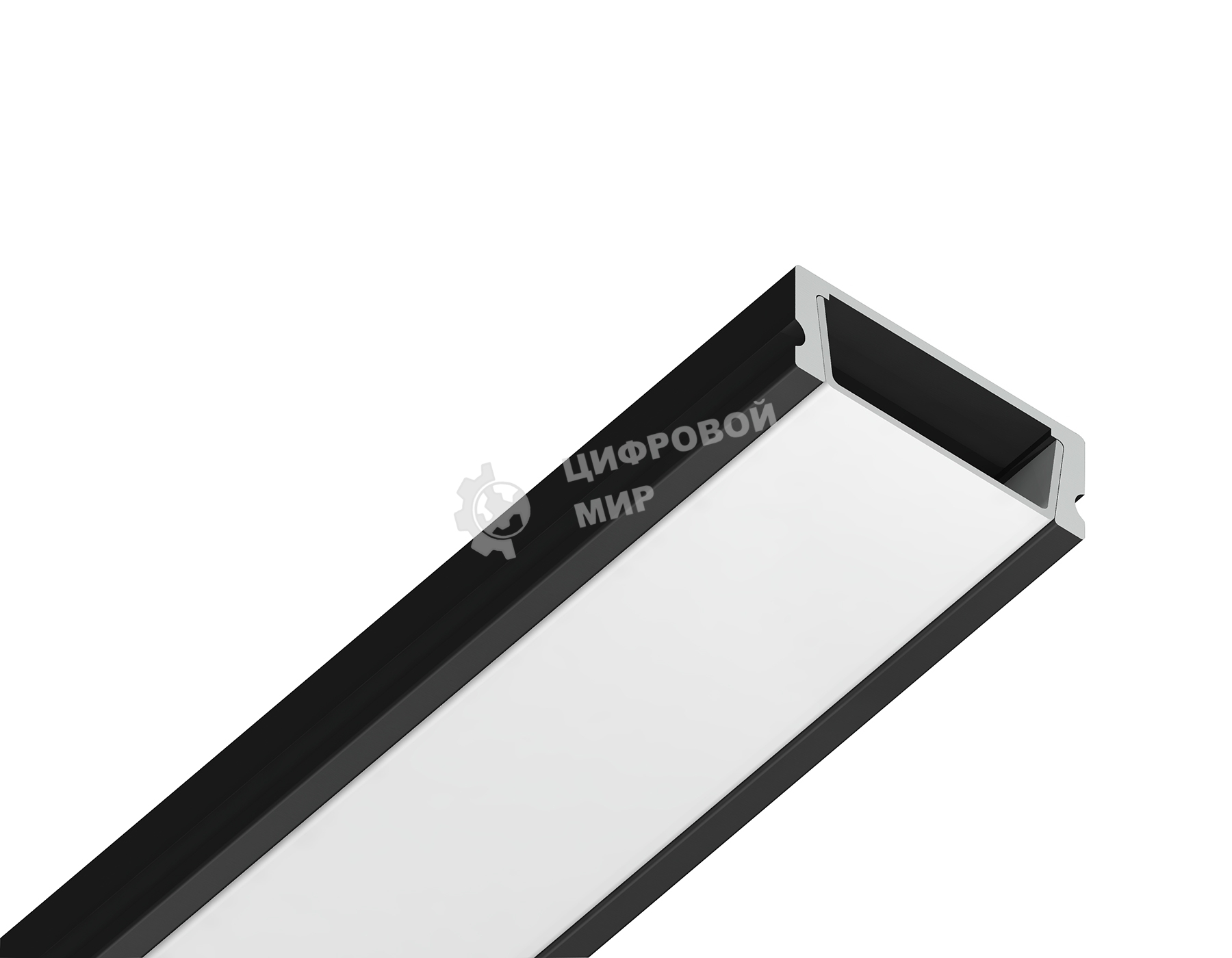 Алюминиевый профиль Ambrella light GP1700BK черный 2000*15.5*6