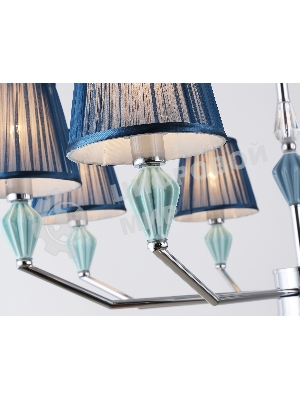 Люстра Ambrella light LH75063/8 CH/DB хром/темно синий E14/8 max 40W D870*810