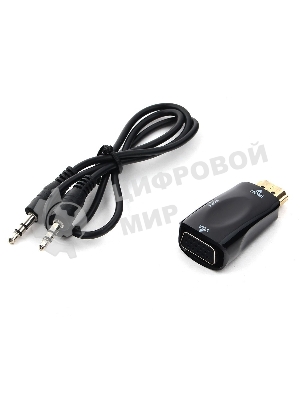 Переходник HDMI-VGA Cablexpert A-HDMI-VGA-02, 19M/15F, Jack3.5 аудиовыход