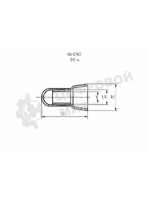 Концевая изолированная заглушка Rexant КИЗ-2, ø 3,0 мм (1,5-4,0 мм²)