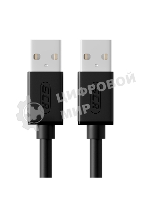 Кабель Greenconnect интерфейсный USB 2.0 1m AM/AM, AWG 28/28 Premium, двойное экранирование, антифриз, черный