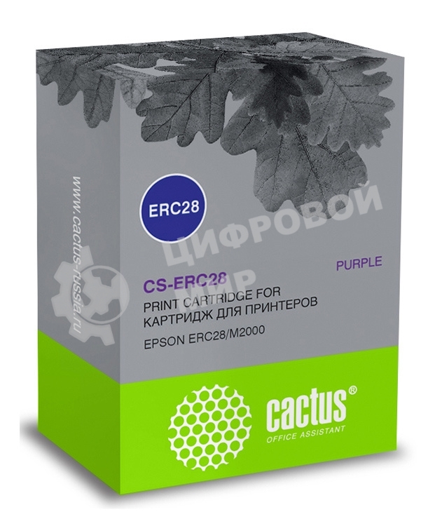 Картридж матричный Cactus CS-ERC28 фиолетовый 12.7мм, 3.1м, 2 000 000 знаков для Epson ERC28/M2000