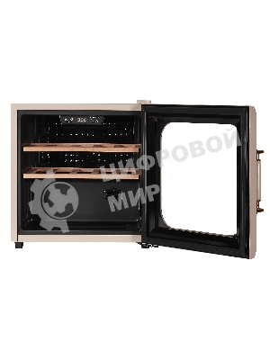 Винный шкаф Maunfeld MFWC-40SCH14 шампань, 40 л, 1 отсек, 14 бут., класс G