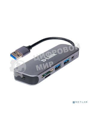 USB-концентратор D-Link DUB-1325/A1A, USB 3.0, USB 3.0/USB Type-C, SD/microSD, адаптер/USB