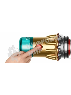 Пылесос вертикальный Dyson SV46 V12 Detect Slim Absolute золотистый/серебристый, питание от аккумулятора, 150 Вт, уборка сухая, пылесборник 0.35 л, работа от АКБ max 60 мин