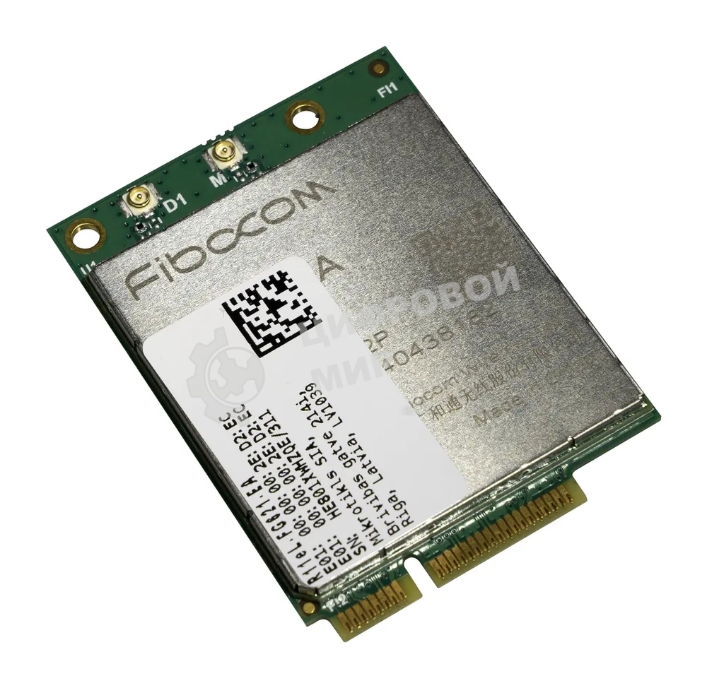 Плата концентратора MikroTik R11eL-FG621-EA miniPCi-e card, 3G/LTE, 2x u.Fl