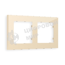 Рамка ALFA Techno (Бежевый глянец) 2-ая AF220302