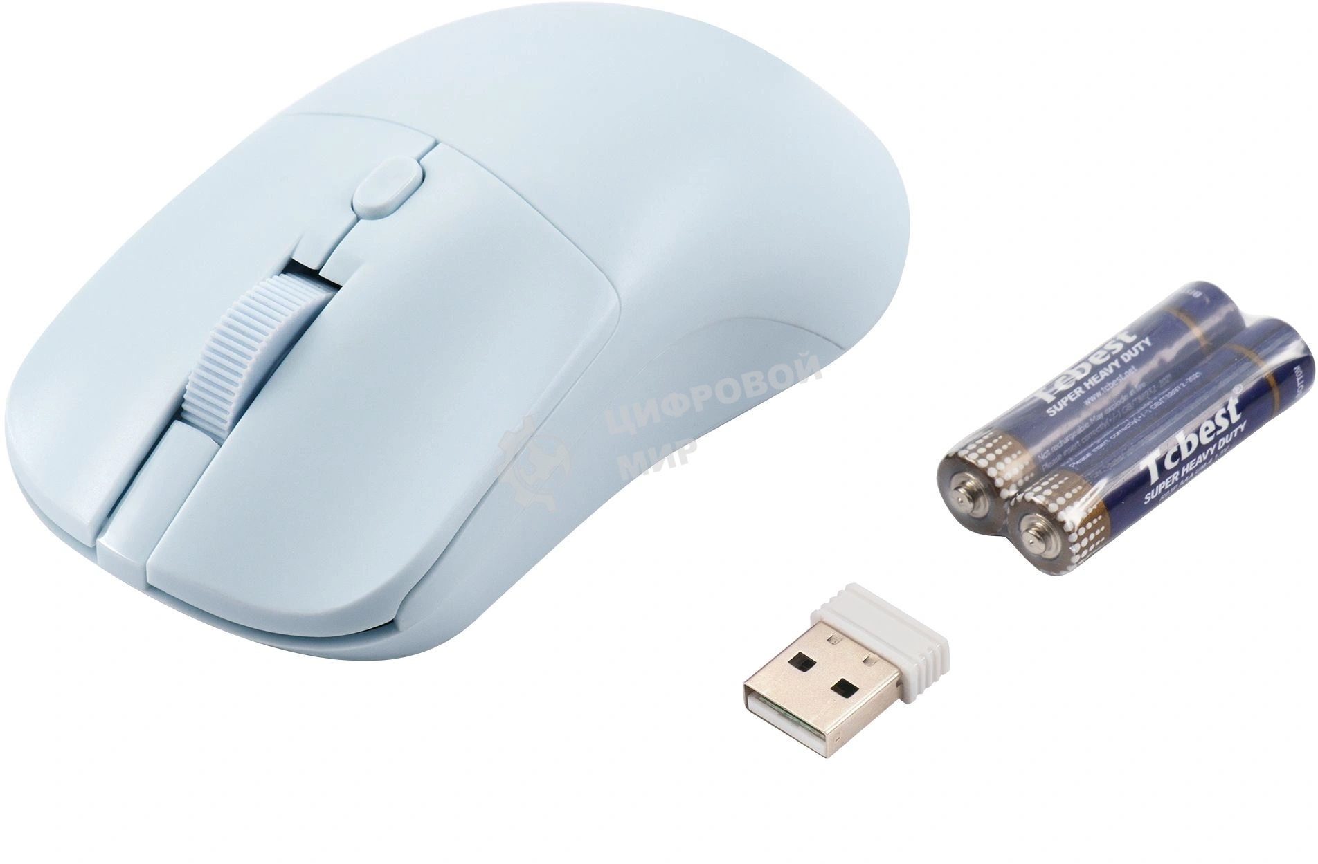 Мышь Acer OMR501 голубой оптическая 1600dpi silent беспров. USB 4but (ZL.MCE11.019)