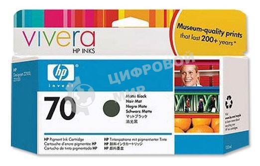 Картридж струйный HP №70 C9448A черный матовый для HP DJ Z2100/Z3100 (130мл)