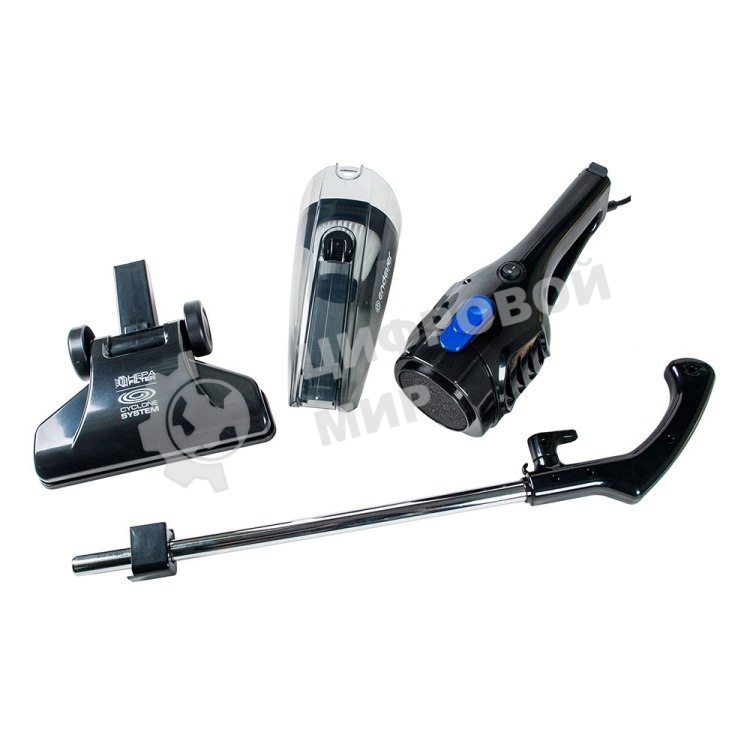 Пылесос вертикальный Endever VC-286 серый, питание от сети, 100 Вт, уборка сухая, пылесборник 1.9 л