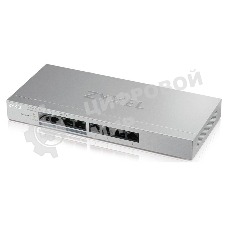 Коммутатор Zyxel GS1200-8HP V2 8 Port Gigabit PoE+ webmanaged Switch, 4x PoE, 60 Watt