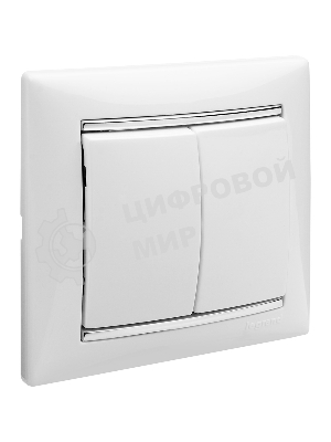 Выключатель Valena двойной выключатель/белый