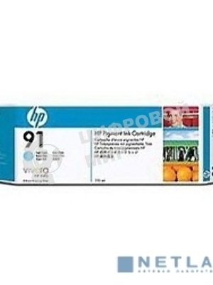 Картридж струйный HP 91 C9470A Pigment (775 мл) светло-голубой для DJ Z6100