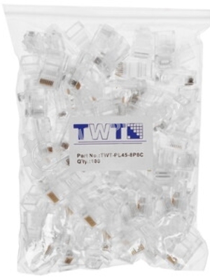 Коннектор LANMASTER (TWT-PL45-8P8C-6V) UTP Cat.6 RJ45 прозрачный (упак.: 100 шт)